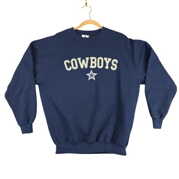 Dallas Cowboys Mens Navy NFL Football Sweatshirt Pullover Crewneck Embroidered - Picture 1 of 7
